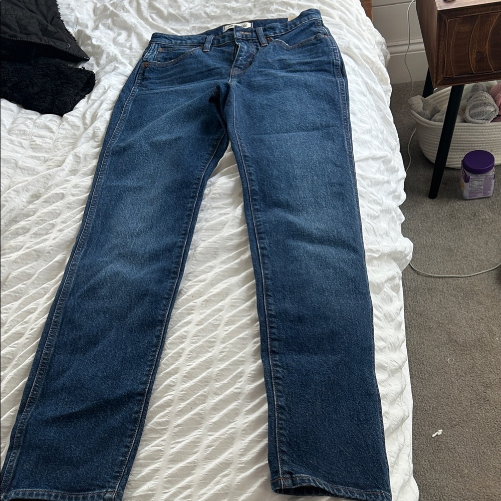 Madewell Dark Blue Stovepipe Jeans